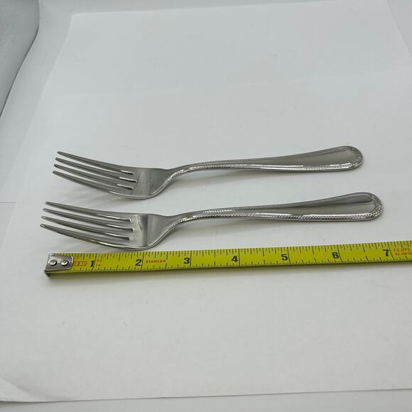 2 Individual Salad Fork Swedish Lodge Lenox 7 1/4" Stainless 18/10 - Picture 2 of 8